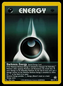 Pokemon Card - Darkness Energy Neo Genesis 104/111 Rare 1st Edition - Image 1