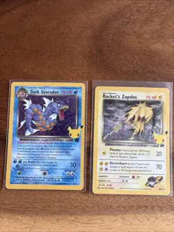 Dark Gyarados & Team Rockets Zapdos Celebrations 25th Anniversary Pokemon Card - Image 1