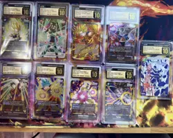 Lot of 9 !! GRADED PRISTINE 10! Dragon Ball Super cards. US Seller ..BEST PRICE - Image 1