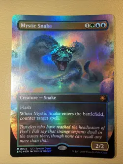 1x Mystic Snake ~~ Borderless - Foil NM-Mint, English Special Guests MTG Magic - Image 1