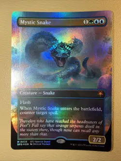 1x Mystic Snake ~~ Borderless - Foil NM-Mint, English Special Guests MTG Magic - Image 2
