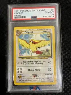 2001 POKEMON SO. ISLANDS #2/18 PIDGEOT GEM MT PROMO 10 56926815 PSA10 - Image 1