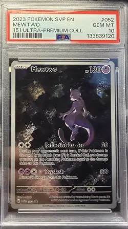 MEWTWO 052 PSA 10 2023 POKEMON SVP EN-SV BLACK STAR PROMO 151 UPC - Image 1