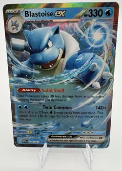 Blastoise EX Holo 9/165 Pokemon SV: `Scarlet & Violet 151 - Image 1