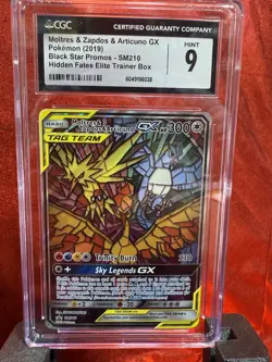 2019 Pokemon Black Star Promo Moltres & Zapdos & Articuno GX SM210 CGC 9 - Image 1