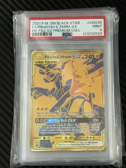 POKEMON 2021 SUN & MOON PREMIUM COLL. PIKACHU & ZEKROM GX FA SM248 PSA 9 - Image 1