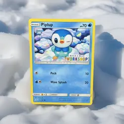 POKEMON PIPLUP 32/156 BUILD-A-BEAR WORKSHOP PROMO STAMPED SEALED 2018 - Image 1