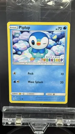 POKEMON PIPLUP 32/156 BUILD-A-BEAR WORKSHOP PROMO STAMPED SEALED 2018 - Image 2
