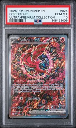 2025 POKEMON MEP EN-ME BLACK STAR PROMO #024 ORICORIO ex PSA 10 (409 - Image 1