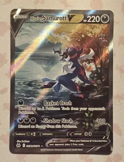 Hisuian Samurott V Crown Zenith: Galarian Gallery GG51/GG70 Holo Pokemon TCG - Image 1