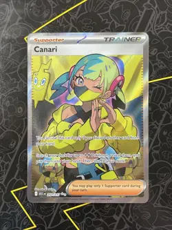 Pokemon TCG Canari Trainer-Supporter ASC 257/217 Full Art Holo Rare - Image 1