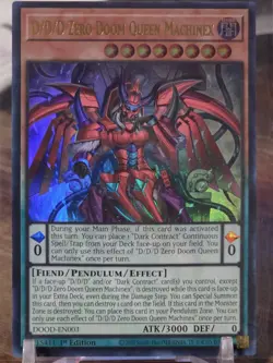 Yugioh D/D/D Zero Doom Queen Machinex DOOD-EN003 Ultra Rare 1st Edition NM - Image 1