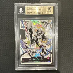Gear 5 EX Monkey D. Luffy Alt Art Gem Mint BGS 10 ST21-001 Leader Parallel - Image 1