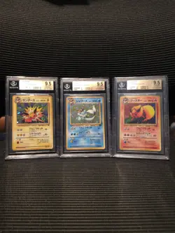 BGS 9.5 Japanese Jungle Flareon Vaporeon Jolteon Flareon Pokemon Card - Image 1