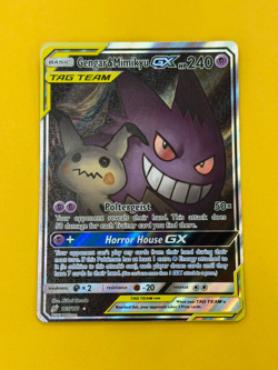 2019 Pokemon Sun Moon Team Up Gengar Mimikyu GX Alt Art #165/181 LP - Image 1