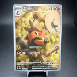 Pignite 097/086 Sv: White Flare Holo Near Mint Pokemon TCG Card - Image 1