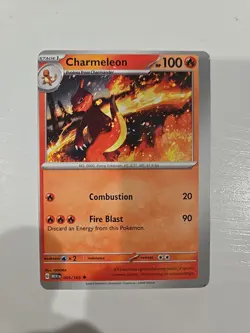 MISCUT ERROR Charmeleon 005/165 - Uncommon Pokemon Card - Low Play - Image 1