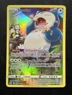Pokemon Snorlax Ultra Rare Swsh11 Lost Origin Trainer Gallery Holo TG10/TG30 - Image 1