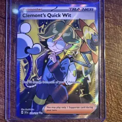 Clemont's Quick Wit 229/191 Surging Sparks Full Art Trainer Holo Pokemon TCG NM - Image 1