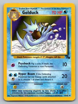 Pokemon TCG Fossil Golduck 35/62 - Image 1
