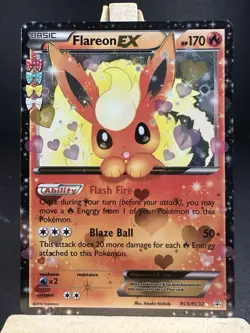 Flareon EX RC6/RC32 Generations: Radiant Collection Ultra Rare Pokemon LP/NM - Image 1