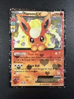 Flareon EX RC6/RC32 Generations: Radiant Collection Ultra Rare Pokemon LP/NM - Image 2