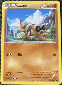 Sandile 60/98 Emerging Powers Regular - Pokemon Card - Image 1