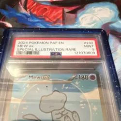 Pokemon Mew ex Special Illustration Rare SV: Paldean Fates PSA 9 Holo 232/091 - Image 2