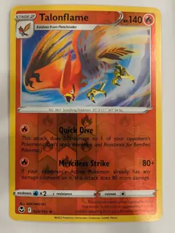 Talonflame 029/195 - Silver Tempest Pokemon Reverse Holo Foil Nice! - Image 1