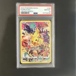 Pikachu 160/159 Pokemon TCG Full Art Secret Rare Holo Card Crown Zenith PSA 10 - Image 1