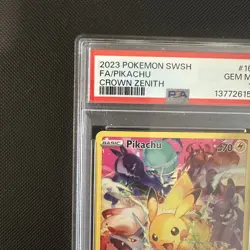 Pikachu 160/159 Pokemon TCG Full Art Secret Rare Holo Card Crown Zenith PSA 10 - Image 3