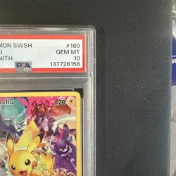 Pikachu 160/159 Pokemon TCG Full Art Secret Rare Holo Card Crown Zenith PSA 10 - Image 4
