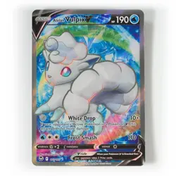Pokemon - Alolan Vulpix V - 173/195 - SWSH Silver Tempest - Full Art Card - Image 1