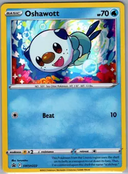Oshawott - (Cosmo Holo) SWSH222 Holo Sword & Shield Promo - Pokemon Card - NM - Image 1