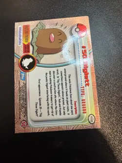Pokemon Topps Series 1 Blue Logo Holo #50 Diglett LP - Image 4