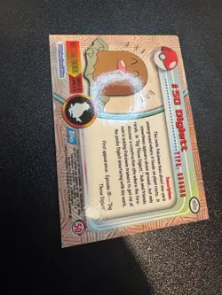 Pokemon Topps Series 1 Blue Logo Holo #50 Diglett LP - Image 5