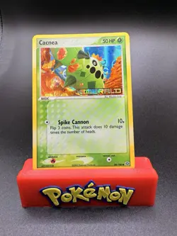 Pokemon TCG Cacnea 44/106 EX Emerald Stamped Reverse Holo Rare 2005 NM - Image 1