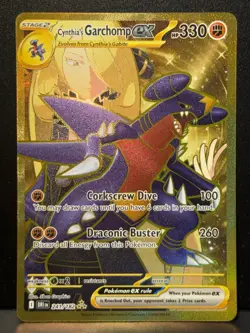 Cynthia's Garchomp ex 241/182 SV Destined Rivals Hyper Rare Holo Pokemon Card NM - Image 2