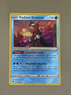 Radiant Greninja 046/189 Radiant Rare Astral Radiance Pokemon NM - Image 1