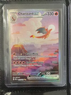 Pokemon TCG Charizard EX 199/165 Scarlet & Violet 151 English NM Condition - Image 1