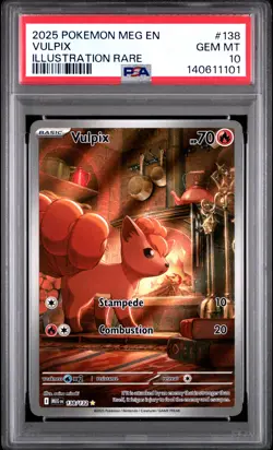 2025 POKEMON MEG EN-MEGA EVOLUTION #138 VULPIX PSA 10 - Image 1