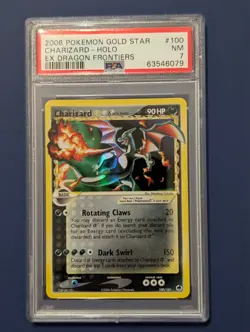 Charizard Gold Star 100/101 Holo Pokemon EX Dragon Frontiers PSA 7 - Image 1