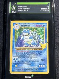 Pokemon TCG: Blastoise Holo 2/102 Celebrations Classic Base Set - Image 1