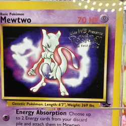 1999 POKEMON MEWTWO BLACK STAR PROMOS 3 MEWTWO STRIKES BACK CGC 9 MINT - Image 3