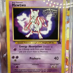 1999 POKEMON MEWTWO BLACK STAR PROMOS 3 MEWTWO STRIKES BACK CGC 9 MINT - Image 4