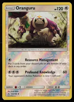 Oranguru 114/156 Reverse Holo Pokemon TCG SM - Ultra Prism LP - Image 1