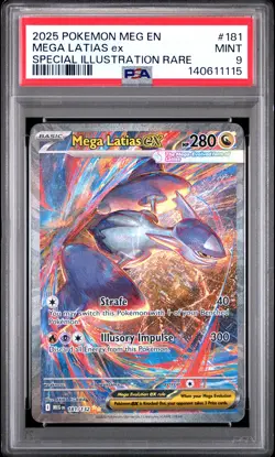 2025 POKEMON MEG EN-MEGA EVOLUTION #181 MEGA LATIAS ex PSA 9 - Image 1