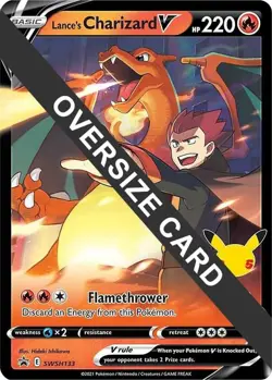 Lance's Charizard V - SWSH133 Pokemon Jumbo Oversized Card - Image 1