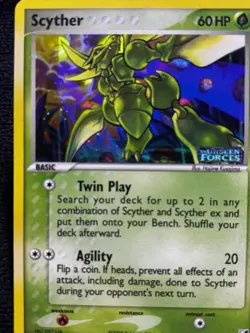 2005 Scyther Reverse Holo 46/115 EX Unseen Forces 2005 Pokemon Card Stamped Rare - Image 3