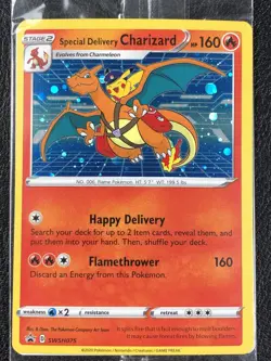 Special Delivery Charizard Pokemon Center Promo Card Sealed SWSH075 - OC - Image 3